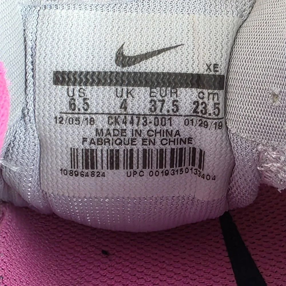 Nike‎ Air Zoom Pegasus 36 Womens 6.5 Wolf Grey Purple Running Shoes CK4473-001